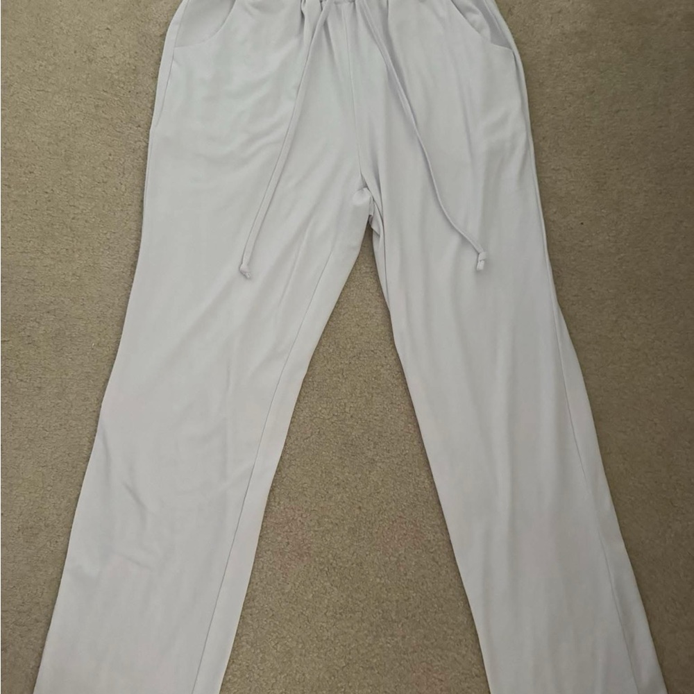 Women’s White Drawstring Pants